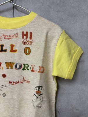 画像2: 2026春夏 　DENIMDUNGAREE　　テンジク WORLD リンガー TEE　　10；黄 (2)