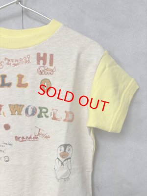 画像2: 2026春夏 　DENIMDUNGAREE　　テンジク WORLD リンガー TEE　　10；黄 (2)