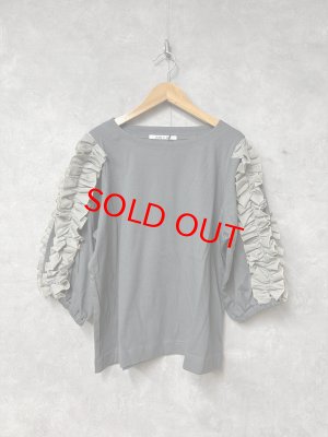 画像1: LILOU+LILY 　30/Cotton　FRILL SLEEVE　　B.GRAY　   size:38 (1)