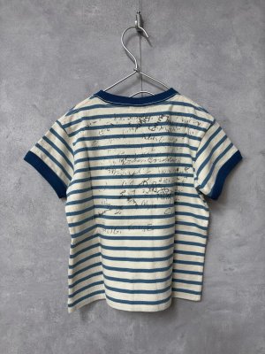 画像3: 2026春夏 　DENIMDUNGAREE　　テンジク WORLD リンガー TEE　　4；紺 (3)