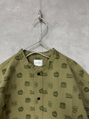 画像2: 2026春夏　groovycolors  GC ソウガラ バンドカラー S/S シャツ　　9；カーキ (2)