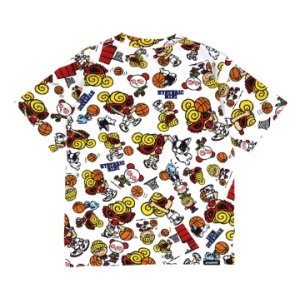 画像2: Hystericmini　　HYSTERIC MINI HOOPS総柄 半袖Tシャツ　　04；ホワイト (2)