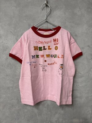 画像1: 2026春夏 　DENIMDUNGAREE　　テンジク WORLD リンガー TEE　　5；赤 (1)