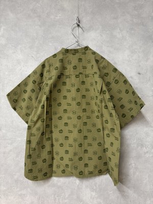 画像3: 2026春夏　groovycolors  GC ソウガラ バンドカラー S/S シャツ　　9；カーキ (3)
