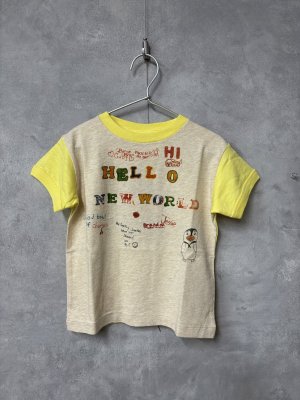 画像1: 2026春夏 　DENIMDUNGAREE　　テンジク WORLD リンガー TEE　　10；黄 (1)