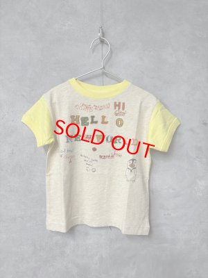 画像1: 2026春夏 　DENIMDUNGAREE　　テンジク WORLD リンガー TEE　　10；黄 (1)