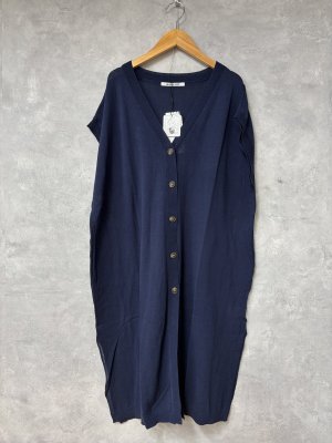 画像1: LILOU+LILY 　High Twist CTN Knit SLEEVELESS   C/D　　D.NAVY　   size:38 (1)