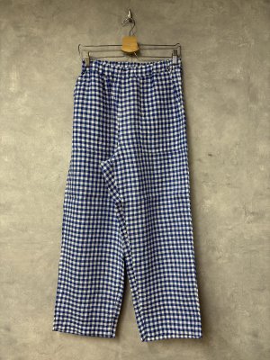 画像1: NATURAL LAUNDRY 　　60リネンギージPT　443 ：ブルーギンガム　　サイズ2 (1)