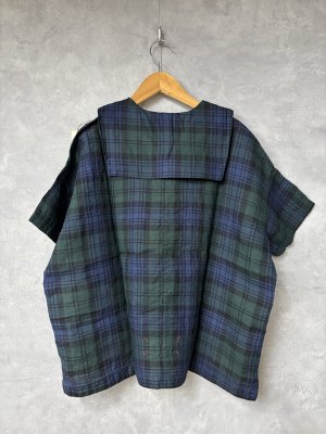 画像4: 2026   快晴堂　タータンチェック/エバーグリーンセーラーズシャツ　　2:ブラックウォッチ　　サイズ；F (4)