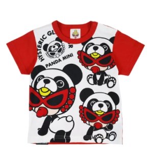 画像1: MY FIRST HYSTERIC　　PANDA MINI 半袖Tシャツ　　20；レッド (1)