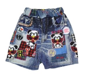 画像1: Hystericmini　　PANDA MINI 裏毛 Like a denim Viscotex ハーフパンツ　　４5；インディゴ (1)