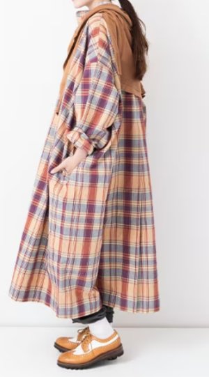 画像2: VC 　  ワンピース     BLUE CHECK       サイズ：F (2)