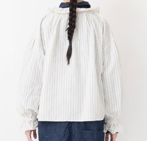 画像3: VC 　ストライプフリルブラウス    STRIPE        サイズ：F (3)