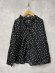 画像1: ヴァンブラン vent blanc　　80ローンランダムポルカドットフリルシャツ　　BLACK　　サイズ；F　 (1)