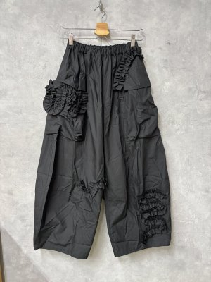 画像1: 2026春夏 フランキーグロウ　VARIOUS FRILL PANTS　カラー；BLACK　(おとなサイズ) (1)