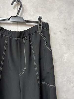 画像2: gomme(H)　フレアツイルパンツ 　2；黒　サイズ；M (2)