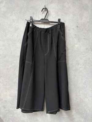 画像1: gomme(H)　フレアツイルパンツ 　2；黒　サイズ；M (1)