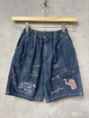 画像1: 2026春夏 　DENIMDUNGAREE　　8OZデニム ラクガキ SPN　　14；ブルー (1)