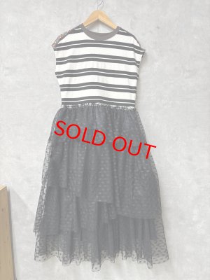 画像1: 2026春夏　GTH　ボーダーテンジク マルチティアード ガッタイ OP　　2；黒 (1)