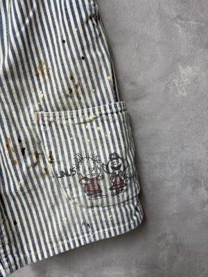 画像2: 2026春夏 　DENIMDUNGAREE　　ヒッコリー SNOOPY クロップド PN　　14；ブルー (2)