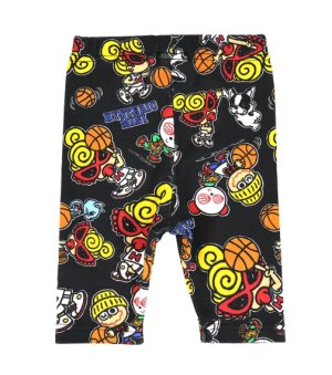 画像2: MY FIRST HYSTERIC　　HYSTERIC MINI HOOPS総柄 5分丈レギンス　　14；ブラック系 (2)