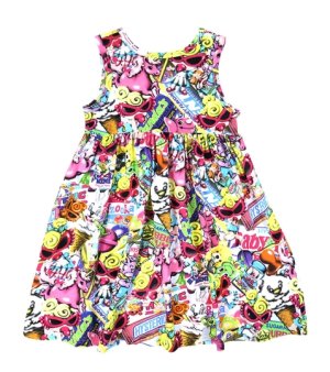 画像2: Hystericmini　　HYSTERIC MINI IN WONDERLAND総柄 Viscotex ワンピース　　44；ブルー系 (2)