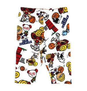 画像1: MY FIRST HYSTERIC　　HYSTERIC MINI HOOPS総柄 5分丈レギンス　　04；ホワイト系 (1)
