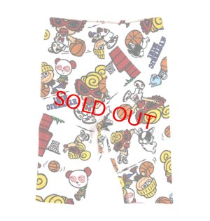 画像1: MY FIRST HYSTERIC　　HYSTERIC MINI HOOPS総柄 5分丈レギンス　　04；ホワイト系 (1)