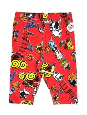 画像1: MY FIRST HYSTERIC　　HYSTERIC MINI HOOPS総柄 5分丈レギンス　　24；レッド系 (1)