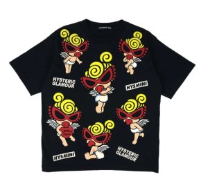 画像1: Hystericmini　　ANGEL MINI 半袖Tシャツ　　10；ブラック (1)