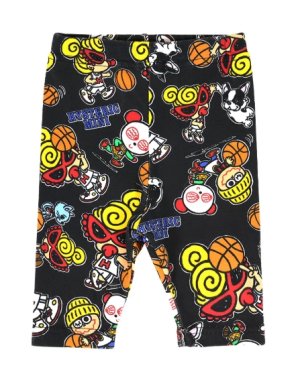 画像1: MY FIRST HYSTERIC　　HYSTERIC MINI HOOPS総柄 5分丈レギンス　　14；ブラック系 (1)