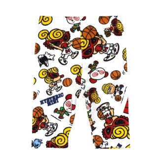 画像2: MY FIRST HYSTERIC　　HYSTERIC MINI HOOPS総柄 5分丈レギンス　　04；ホワイト系 (2)