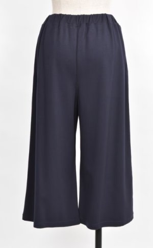 画像2: gomme 　8分丈ゴムパンツ　 1；黒　サイズ；M (2)