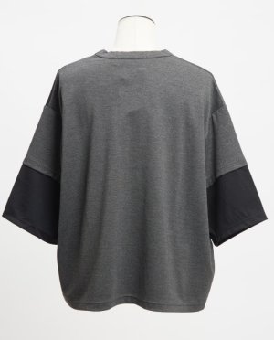 画像2: gomme 　ポンチ切替Ｔ　2；チャコール　　サイズ；M (2)