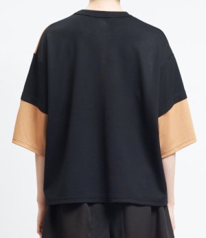 画像2: gomme 　ポンチ切替Ｔ　3；黒　　サイズ；M (2)