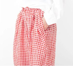 画像2: VC 　ギンガムチェックヨークパンツ　RED CHECK　   サイズ：F (2)