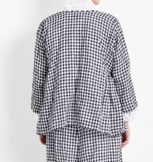 画像2: VC 　ギンガムチェックカシュクールブラウス　BLACK CHECK 　   サイズ：F (2)