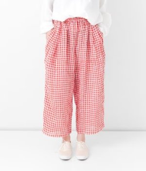 画像1: VC 　ギンガムチェックヨークパンツ　RED CHECK　   サイズ：F (1)