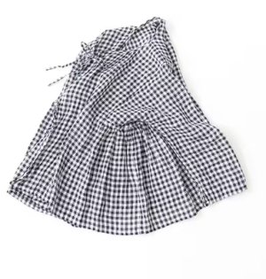 画像3: VC 　ギンガムチェックカシュクールブラウス　BLACK CHECK 　   サイズ：F (3)