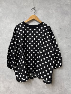 画像1: NATURAL LAUNDRY 　DOTプルオーバー　994；ブラック　　サイズ2 (1)