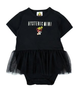 画像1: MY FIRST HYSTERIC　　ANGEL MINI 羽付き チュールロンパース 　 10；ブラック (1)