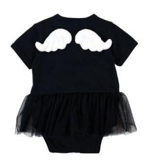 画像2: MY FIRST HYSTERIC　　ANGEL MINI 羽付き チュールロンパース 　 10；ブラック (2)