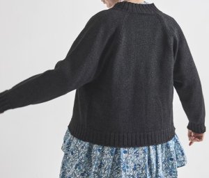 画像2: VC 　ラグランスリーブカーディガン    SUMI BLACK 　サイズ：F (2)