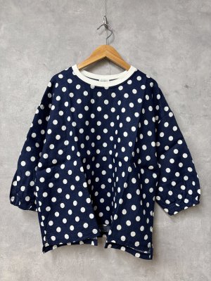 画像1: NATURAL LAUNDRY 　DOTプルオーバー　ネイビー　　サイズ2 (1)