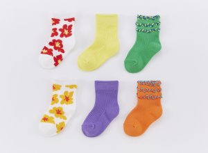 画像1: OCEAN&GROUND 　フラワー&メロウアンクルソックス3PSET　　 (1)