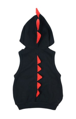 画像2: MY FIRST HYSTERIC　MINILA 背ビレ付き 裏毛ベスト　10；ブラック (2)