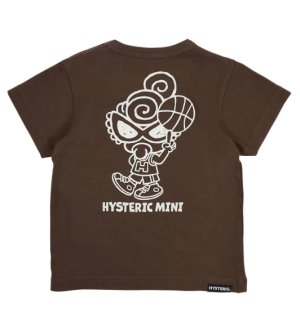 画像2: MY FIRST HYSTERIC　HYSTERIC MINI HOOPS BOX GRAPHIC 半袖Tシャツ　70；ブラウン (2)