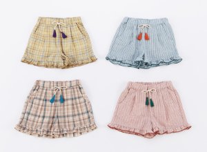 画像1: OCEAN&GROUND 　先染めフリルショーツ (1)