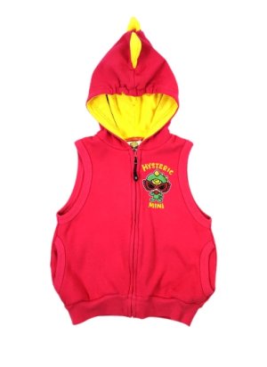 画像1: MY FIRST HYSTERIC　MINILA 背ビレ付き 裏毛ベスト　26；マゼンタ (1)