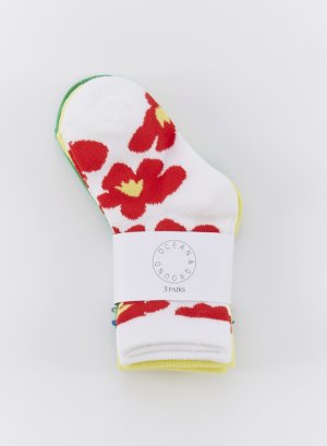 画像4: OCEAN&GROUND 　フラワー&メロウアンクルソックス3PSET　　 (4)